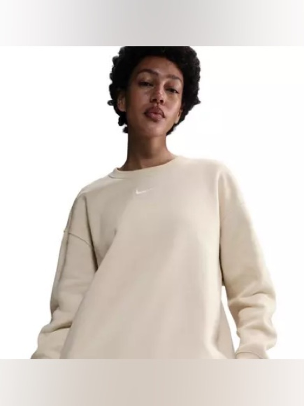 Nike Sportswear Phoenix Fleece Oversized Crewneck Sweatshirt Blush Cream